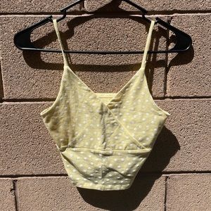 Yellow Flower Crop Tank